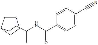 N-(1-bicyclo[2.2.1]hept-2-ylethyl)-4-cyanobenzamide Struktur