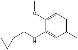 N-(1-cyclopropylethyl)-2-methoxy-5-methylaniline Struktur