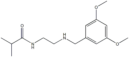 N-(2-{[(3,5-dimethoxyphenyl)methyl]amino}ethyl)-2-methylpropanamide Struktur