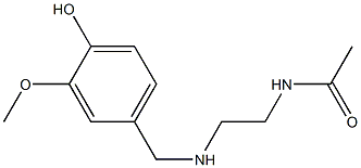 N-(2-{[(4-hydroxy-3-methoxyphenyl)methyl]amino}ethyl)acetamide Struktur