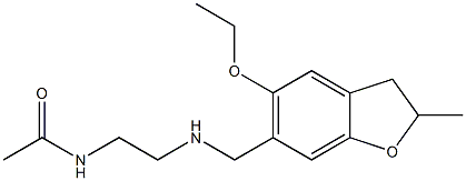 N-(2-{[(5-ethoxy-2-methyl-2,3-dihydro-1-benzofuran-6-yl)methyl]amino}ethyl)acetamide Struktur