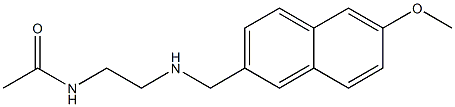 N-(2-{[(6-methoxynaphthalen-2-yl)methyl]amino}ethyl)acetamide Struktur