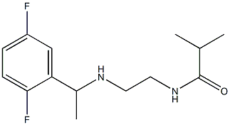 N-(2-{[1-(2,5-difluorophenyl)ethyl]amino}ethyl)-2-methylpropanamide Struktur