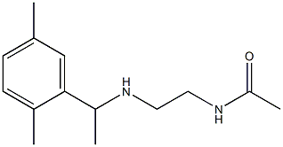 N-(2-{[1-(2,5-dimethylphenyl)ethyl]amino}ethyl)acetamide Struktur