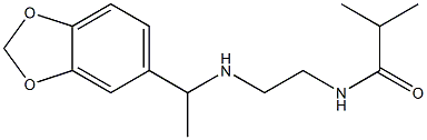 N-(2-{[1-(2H-1,3-benzodioxol-5-yl)ethyl]amino}ethyl)-2-methylpropanamide Struktur