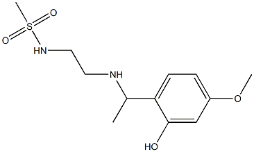 N-(2-{[1-(2-hydroxy-4-methoxyphenyl)ethyl]amino}ethyl)methanesulfonamide Struktur