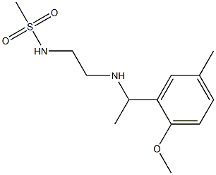 N-(2-{[1-(2-methoxy-5-methylphenyl)ethyl]amino}ethyl)methanesulfonamide Struktur