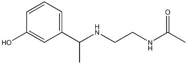 N-(2-{[1-(3-hydroxyphenyl)ethyl]amino}ethyl)acetamide Struktur