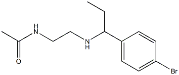 N-(2-{[1-(4-bromophenyl)propyl]amino}ethyl)acetamide Struktur