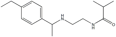 N-(2-{[1-(4-ethylphenyl)ethyl]amino}ethyl)-2-methylpropanamide Struktur