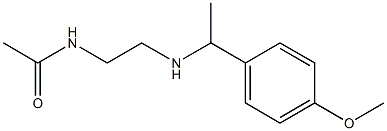 N-(2-{[1-(4-methoxyphenyl)ethyl]amino}ethyl)acetamide Struktur