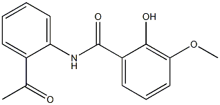 N-(2-acetylphenyl)-2-hydroxy-3-methoxybenzamide Struktur