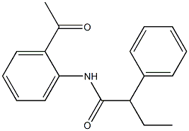 N-(2-acetylphenyl)-2-phenylbutanamide Struktur