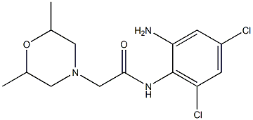 N-(2-amino-4,6-dichlorophenyl)-2-(2,6-dimethylmorpholin-4-yl)acetamide Struktur