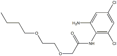 N-(2-amino-4,6-dichlorophenyl)-2-(2-butoxyethoxy)acetamide Struktur