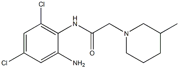 N-(2-amino-4,6-dichlorophenyl)-2-(3-methylpiperidin-1-yl)acetamide Struktur