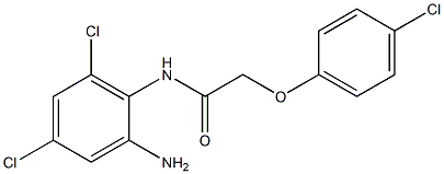 N-(2-amino-4,6-dichlorophenyl)-2-(4-chlorophenoxy)acetamide Struktur