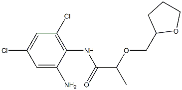 N-(2-amino-4,6-dichlorophenyl)-2-(oxolan-2-ylmethoxy)propanamide Struktur