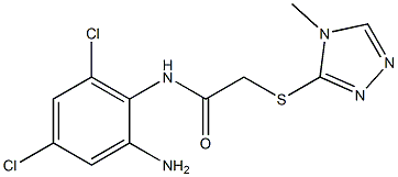 N-(2-amino-4,6-dichlorophenyl)-2-[(4-methyl-4H-1,2,4-triazol-3-yl)sulfanyl]acetamide Struktur