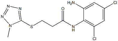 N-(2-amino-4,6-dichlorophenyl)-3-[(1-methyl-1H-1,2,3,4-tetrazol-5-yl)sulfanyl]propanamide Struktur