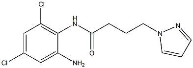 N-(2-amino-4,6-dichlorophenyl)-4-(1H-pyrazol-1-yl)butanamide Struktur