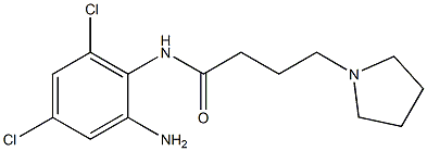 N-(2-amino-4,6-dichlorophenyl)-4-(pyrrolidin-1-yl)butanamide Struktur