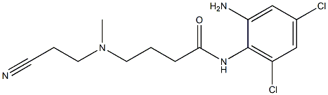 N-(2-amino-4,6-dichlorophenyl)-4-[(2-cyanoethyl)(methyl)amino]butanamide Struktur