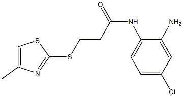 N-(2-amino-4-chlorophenyl)-3-[(4-methyl-1,3-thiazol-2-yl)sulfanyl]propanamide Struktur