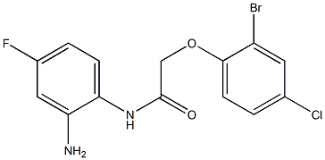 N-(2-amino-4-fluorophenyl)-2-(2-bromo-4-chlorophenoxy)acetamide Struktur