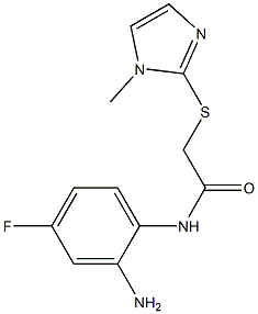 N-(2-amino-4-fluorophenyl)-2-[(1-methyl-1H-imidazol-2-yl)sulfanyl]acetamide Struktur