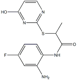 N-(2-amino-4-fluorophenyl)-2-[(4-hydroxypyrimidin-2-yl)sulfanyl]propanamide Struktur