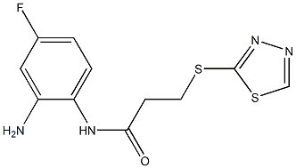 N-(2-amino-4-fluorophenyl)-3-(1,3,4-thiadiazol-2-ylsulfanyl)propanamide Struktur