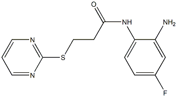 N-(2-amino-4-fluorophenyl)-3-(pyrimidin-2-ylsulfanyl)propanamide Struktur