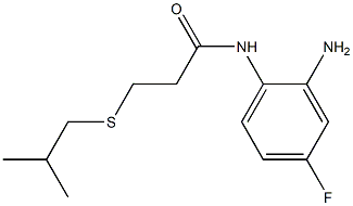 N-(2-amino-4-fluorophenyl)-3-[(2-methylpropyl)sulfanyl]propanamide Struktur