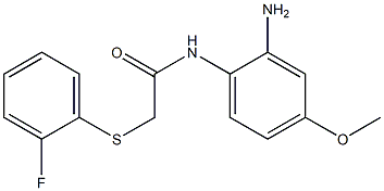 N-(2-amino-4-methoxyphenyl)-2-[(2-fluorophenyl)sulfanyl]acetamide Struktur