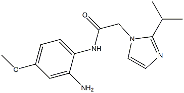 N-(2-amino-4-methoxyphenyl)-2-[2-(propan-2-yl)-1H-imidazol-1-yl]acetamide Struktur