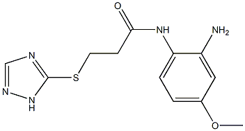 N-(2-amino-4-methoxyphenyl)-3-(1H-1,2,4-triazol-5-ylsulfanyl)propanamide Struktur