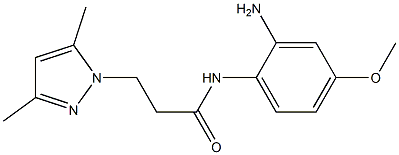 N-(2-amino-4-methoxyphenyl)-3-(3,5-dimethyl-1H-pyrazol-1-yl)propanamide Struktur