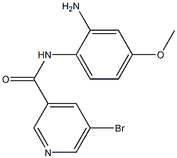 N-(2-amino-4-methoxyphenyl)-5-bromopyridine-3-carboxamide Struktur