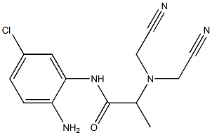 N-(2-amino-5-chlorophenyl)-2-[bis(cyanomethyl)amino]propanamide Struktur