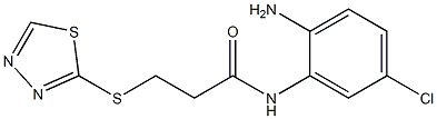 N-(2-amino-5-chlorophenyl)-3-(1,3,4-thiadiazol-2-ylsulfanyl)propanamide Struktur