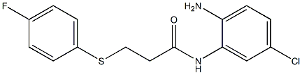 N-(2-amino-5-chlorophenyl)-3-[(4-fluorophenyl)sulfanyl]propanamide Struktur