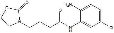 N-(2-amino-5-chlorophenyl)-4-(2-oxo-1,3-oxazolidin-3-yl)butanamide Struktur