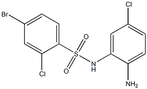 N-(2-amino-5-chlorophenyl)-4-bromo-2-chlorobenzene-1-sulfonamide Struktur