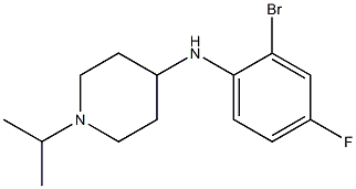 N-(2-bromo-4-fluorophenyl)-1-(propan-2-yl)piperidin-4-amine Struktur