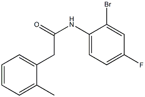 N-(2-bromo-4-fluorophenyl)-2-(2-methylphenyl)acetamide Struktur