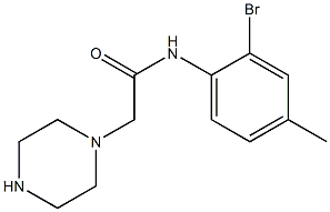 N-(2-bromo-4-methylphenyl)-2-(piperazin-1-yl)acetamide Struktur