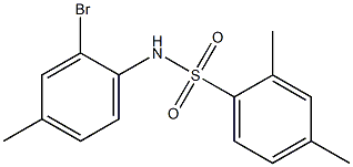 N-(2-bromo-4-methylphenyl)-2,4-dimethylbenzene-1-sulfonamide Struktur