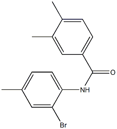 N-(2-bromo-4-methylphenyl)-3,4-dimethylbenzamide Struktur