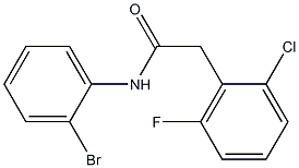 N-(2-bromophenyl)-2-(2-chloro-6-fluorophenyl)acetamide Struktur